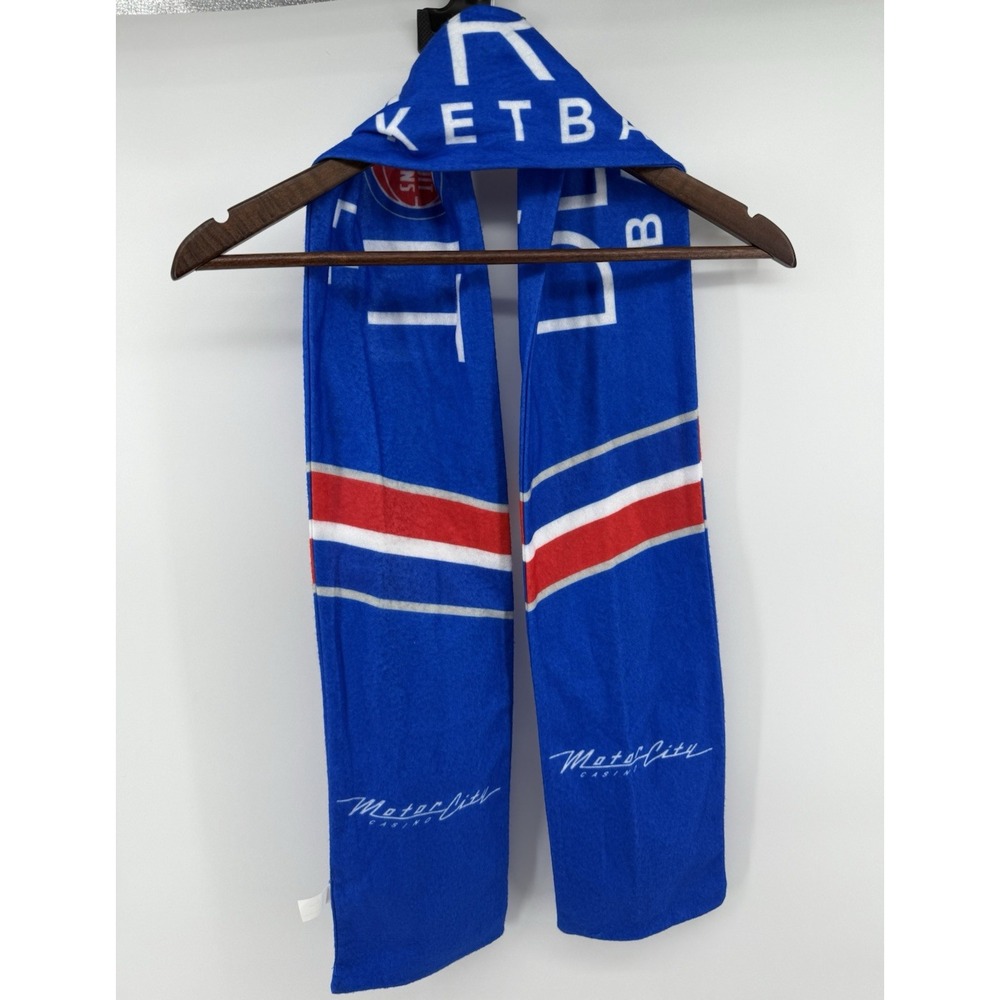 NBA Detroit Pistons Basketball Fleece Scarf  MotorCity Casino Promo NBA Scarf